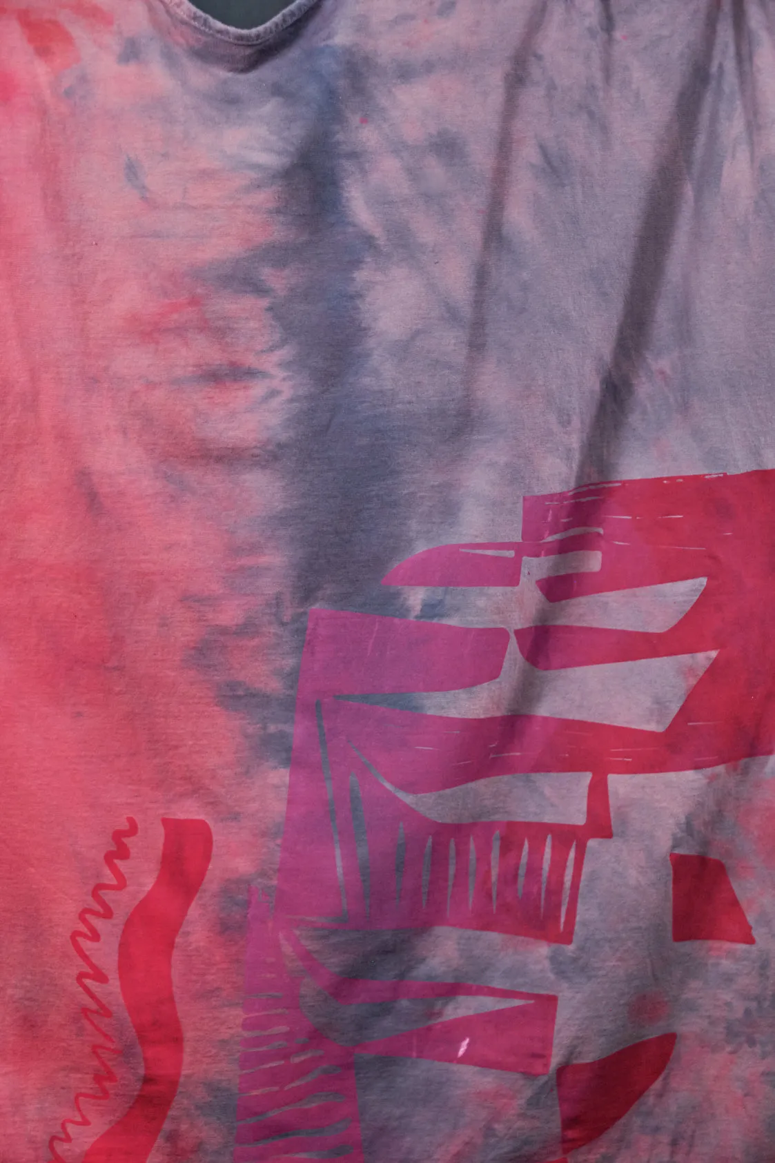 1255HD Art Tunic-Pink Guava Lavender Grey-Modern Abstract-P