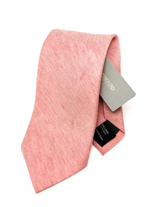 $235 TOM FORD - LINEN / Silk Blend Salmon Pink 3.25" - Tie