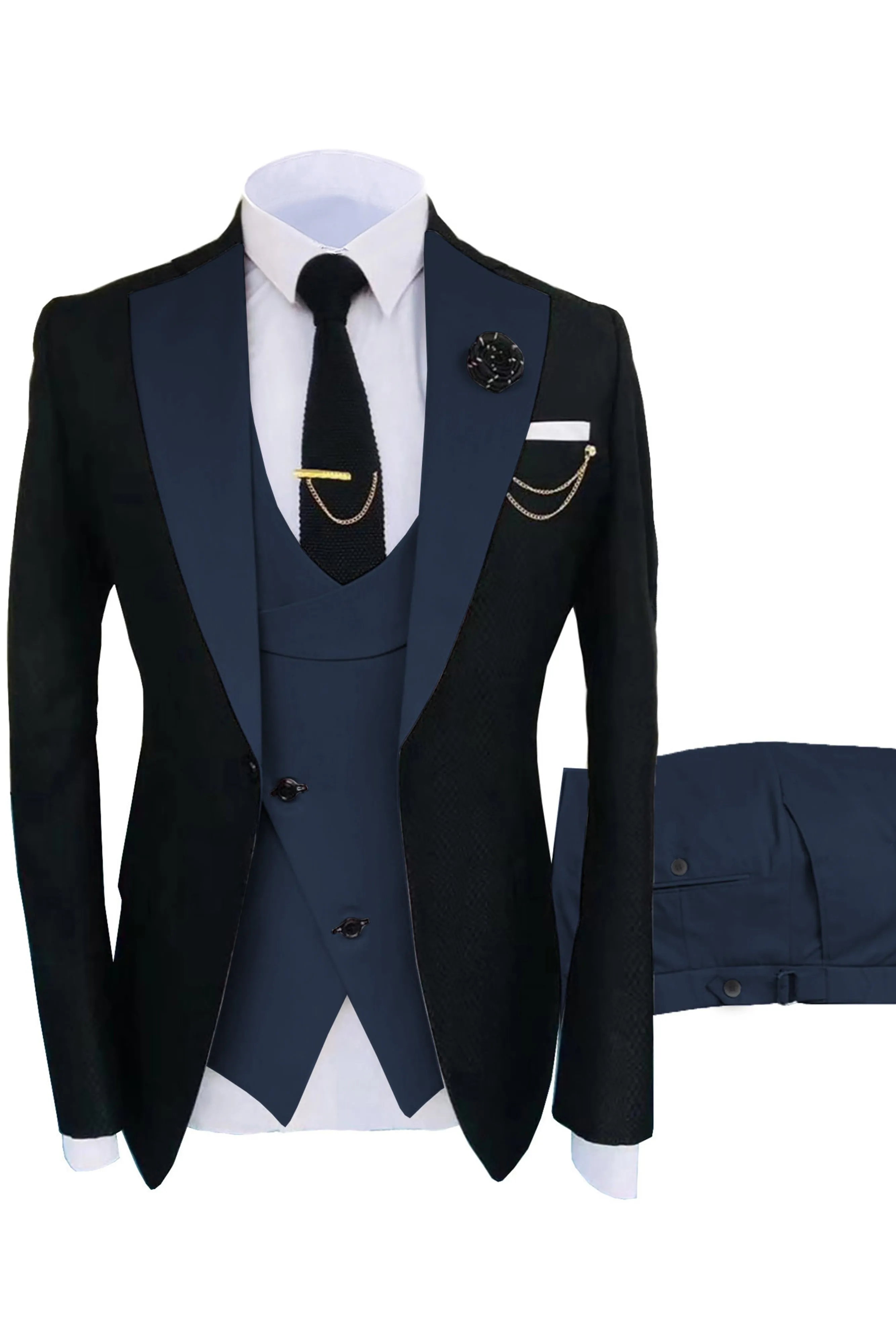 3 Pieces Lapel Men's Suit Formal Marriage Groom Suits