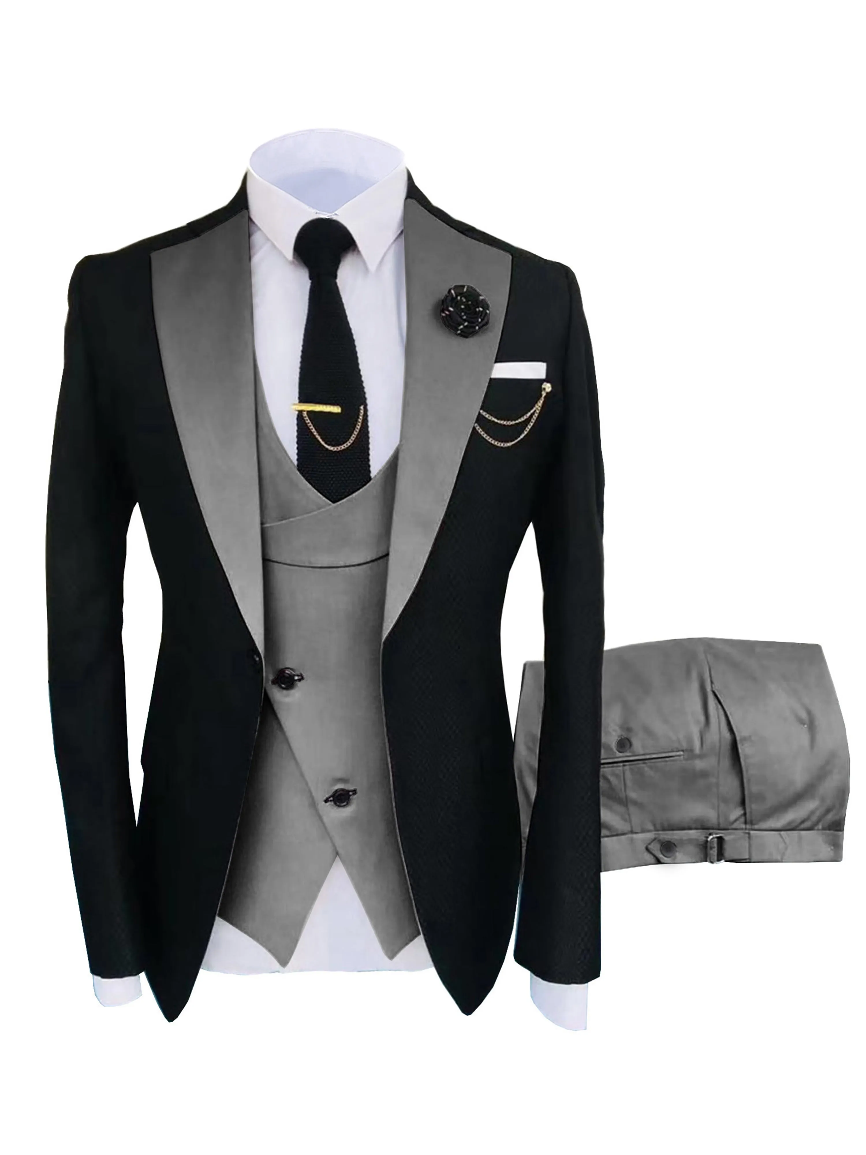 3 Pieces Lapel Men's Suit Formal Marriage Groom Suits