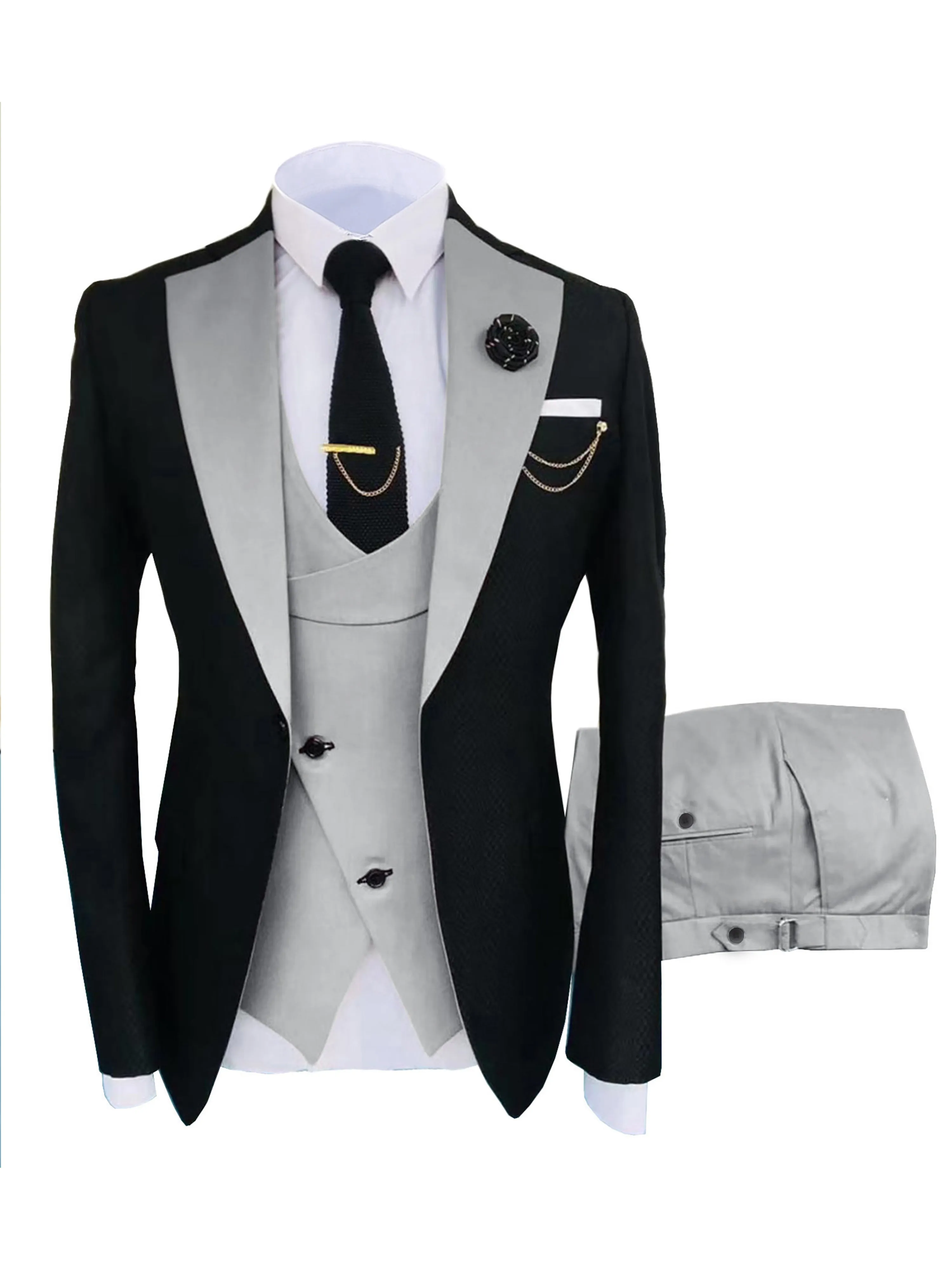 3 Pieces Lapel Men's Suit Formal Marriage Groom Suits