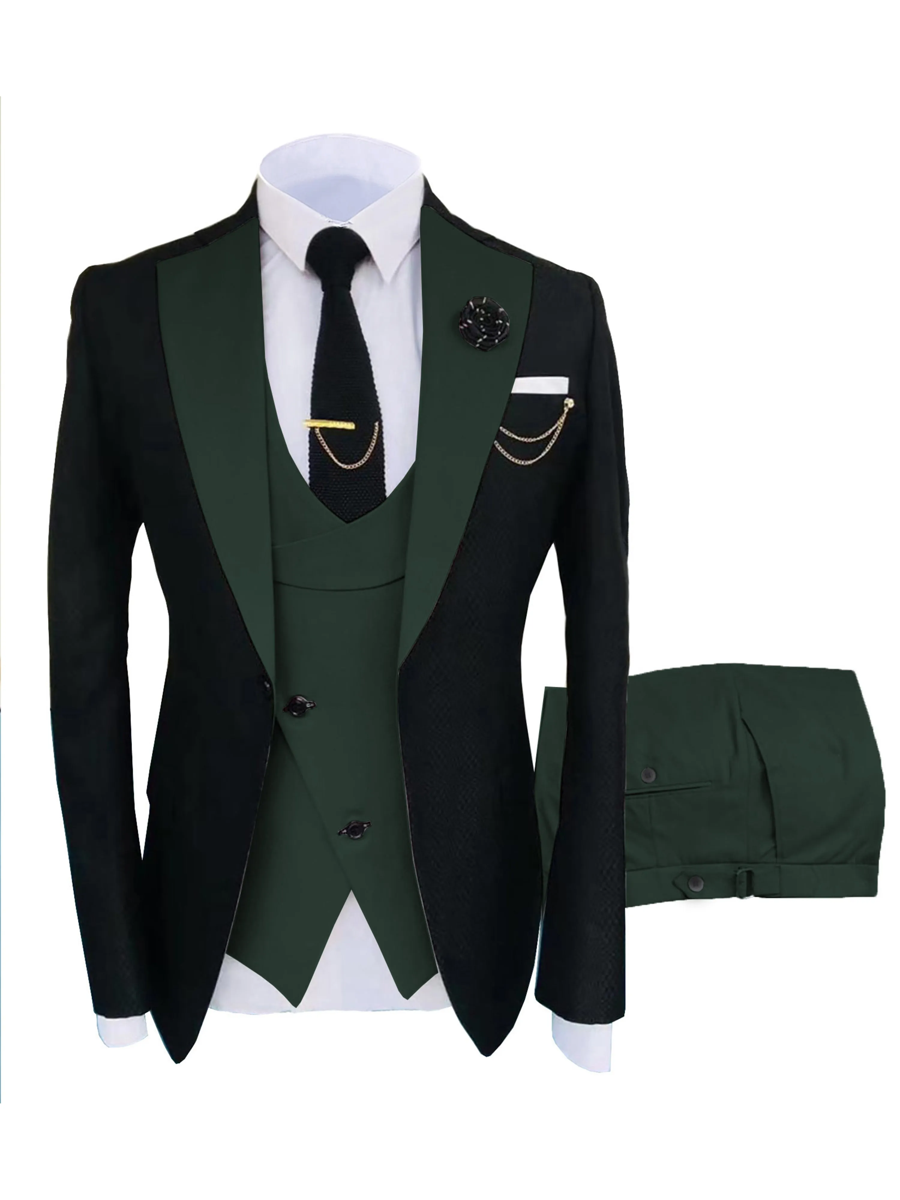 3 Pieces Lapel Men's Suit Formal Marriage Groom Suits