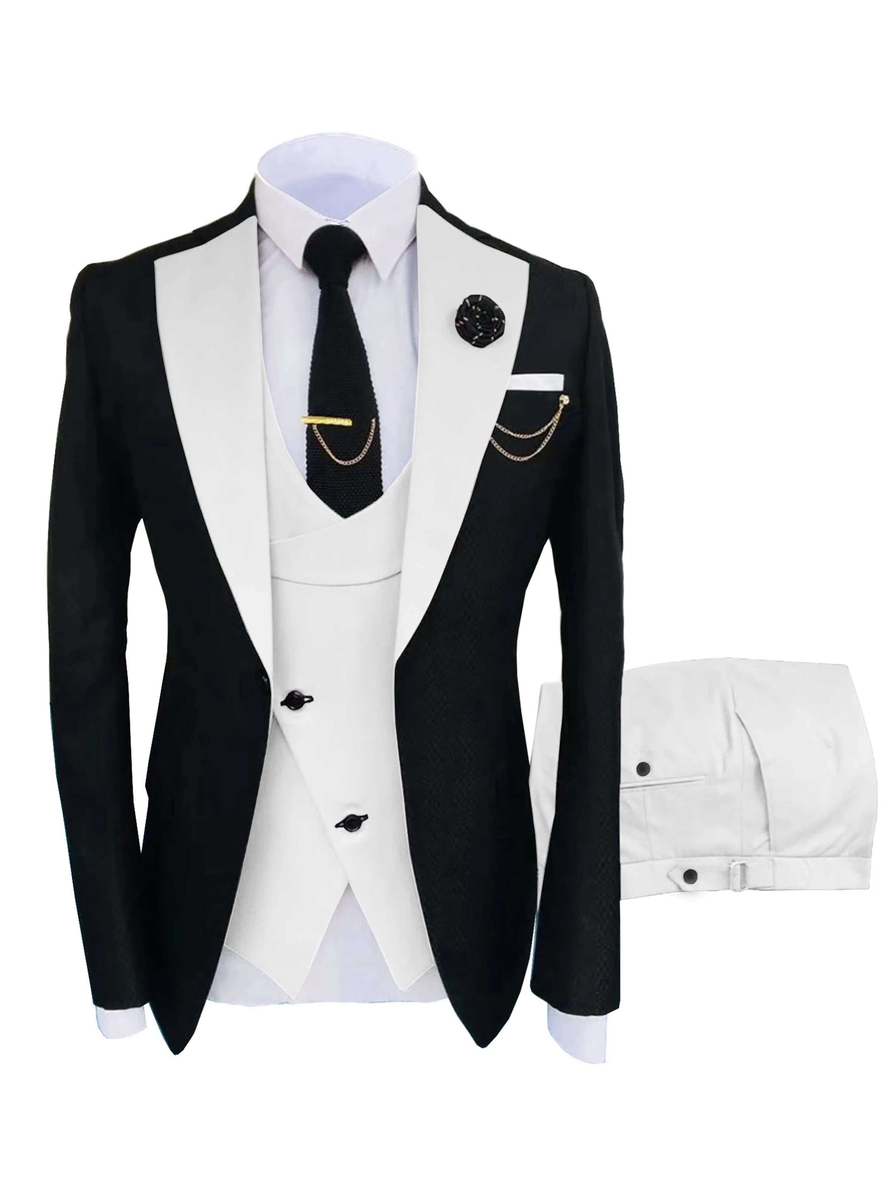 3 Pieces Lapel Men's Suit Formal Marriage Groom Suits