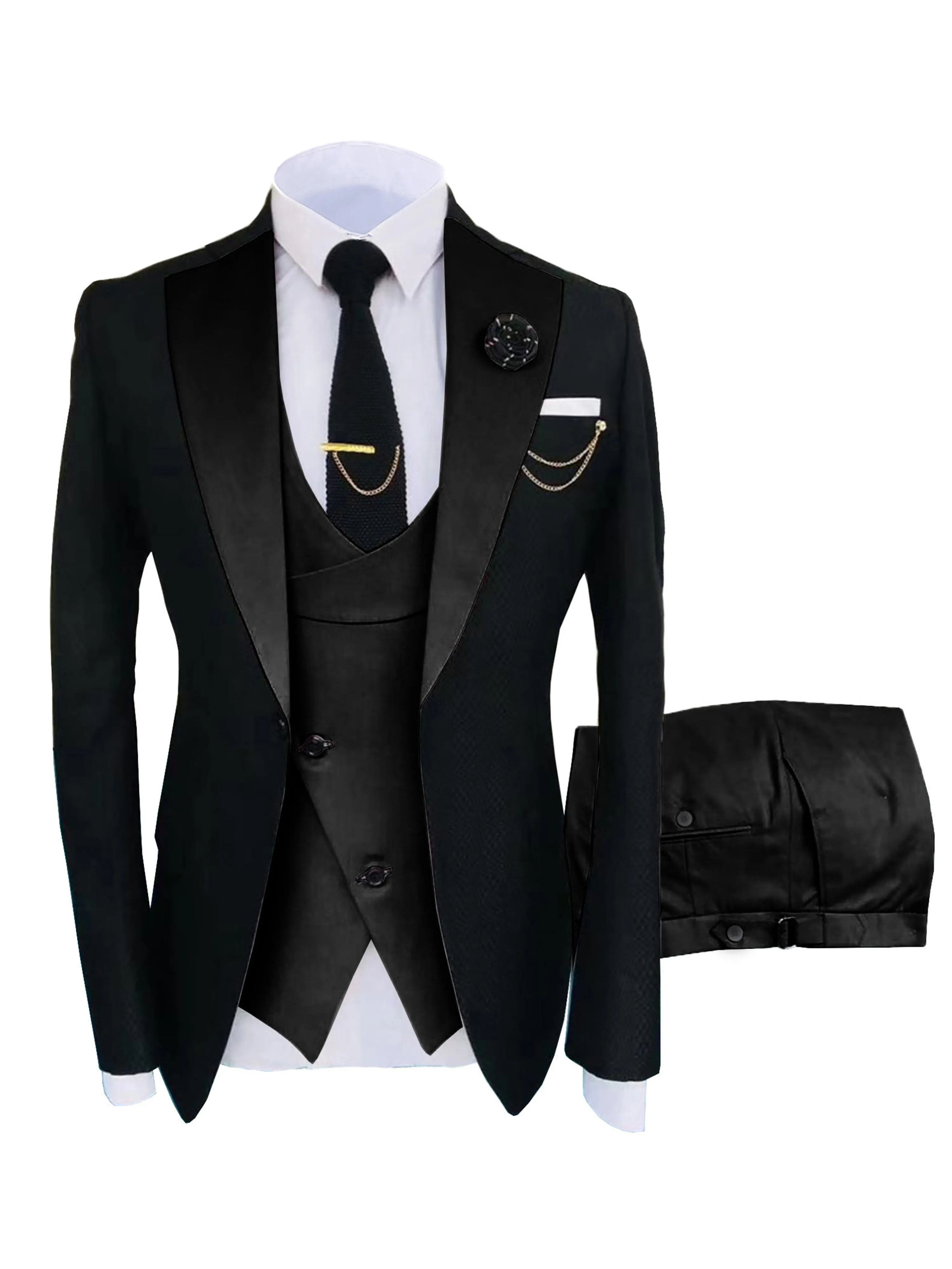 3 Pieces Lapel Men's Suit Formal Marriage Groom Suits
