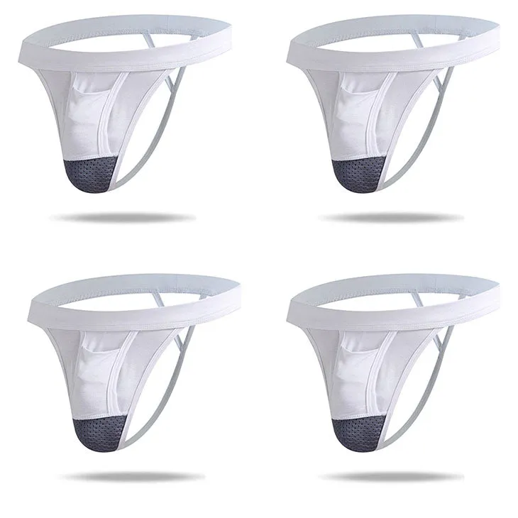 4 PACK Micro Modal  Cool  Dual Pouch Men's Thong