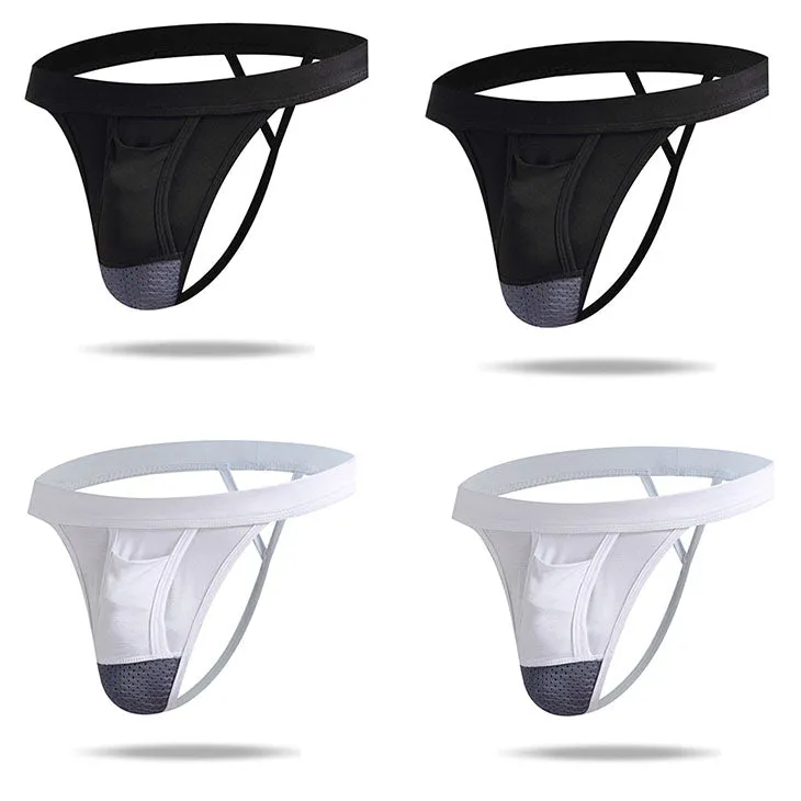 4 PACK Micro Modal  Cool  Dual Pouch Men's Thong