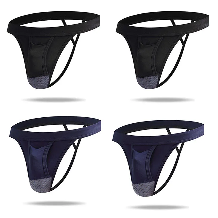 4 PACK Micro Modal  Cool  Dual Pouch Men's Thong