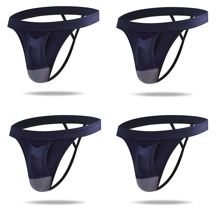 4 PACK Micro Modal  Cool  Dual Pouch Men's Thong