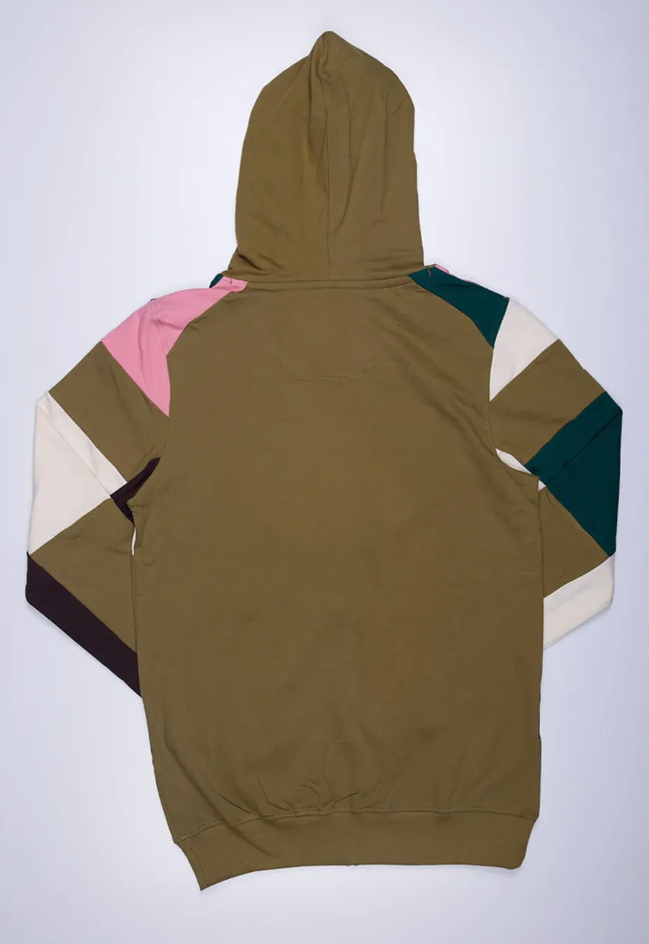 A Tiziano Barclay | Men's Color Blocked French Terry Hoodie (PALM)
