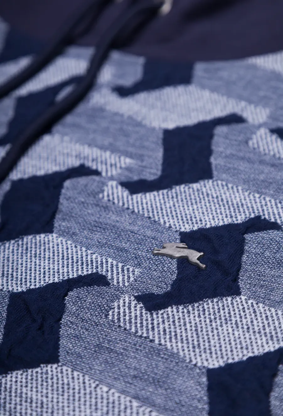A Tiziano Eddie | Men's Fancy Knit Hoodie (Indigo)