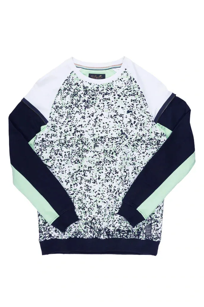 A Tiziano Randall | Men's Long Sleeve French Terry Crew (Navy)