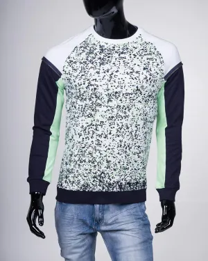 A Tiziano Randall | Men's Long Sleeve French Terry Crew (Navy)