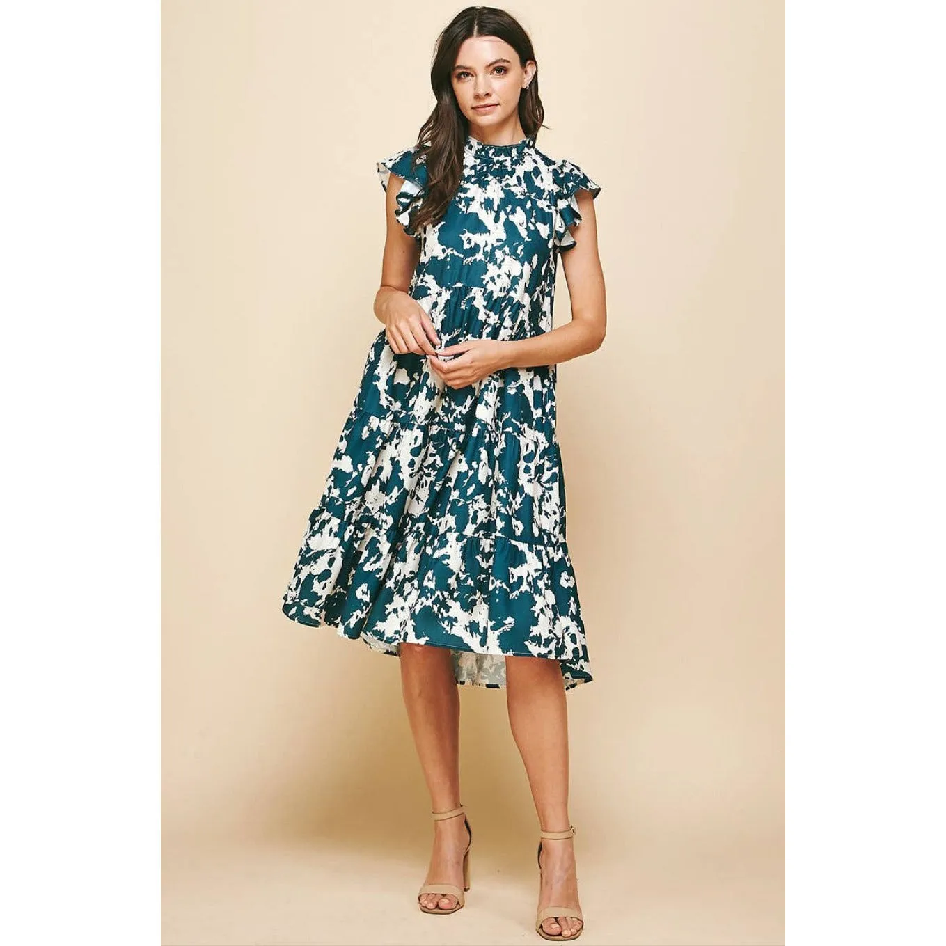 Abstract Midi Dress