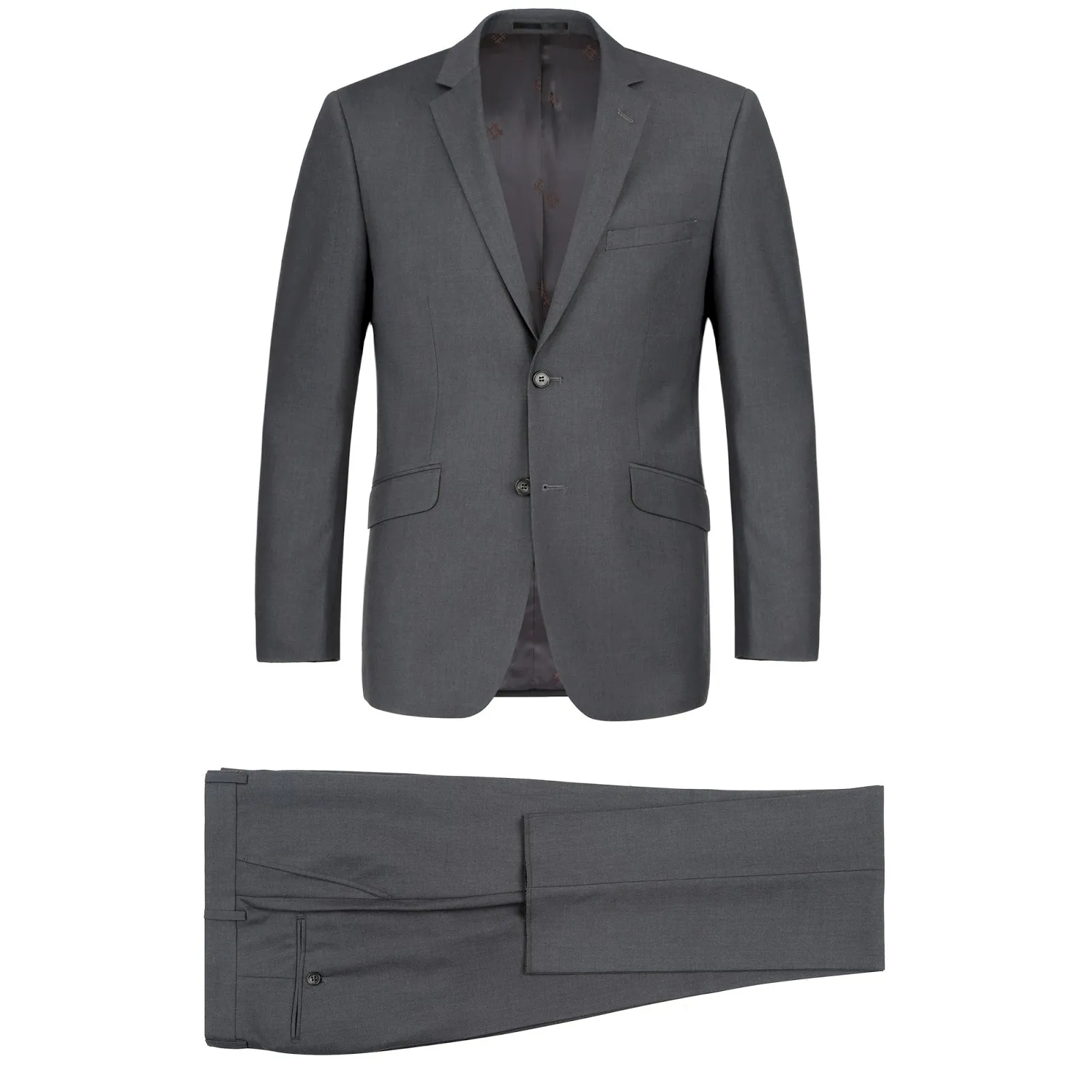 Alessandro Vitello by Renoir 2-Piece Classic Fit Notch Lapel Solid Suit 201-4