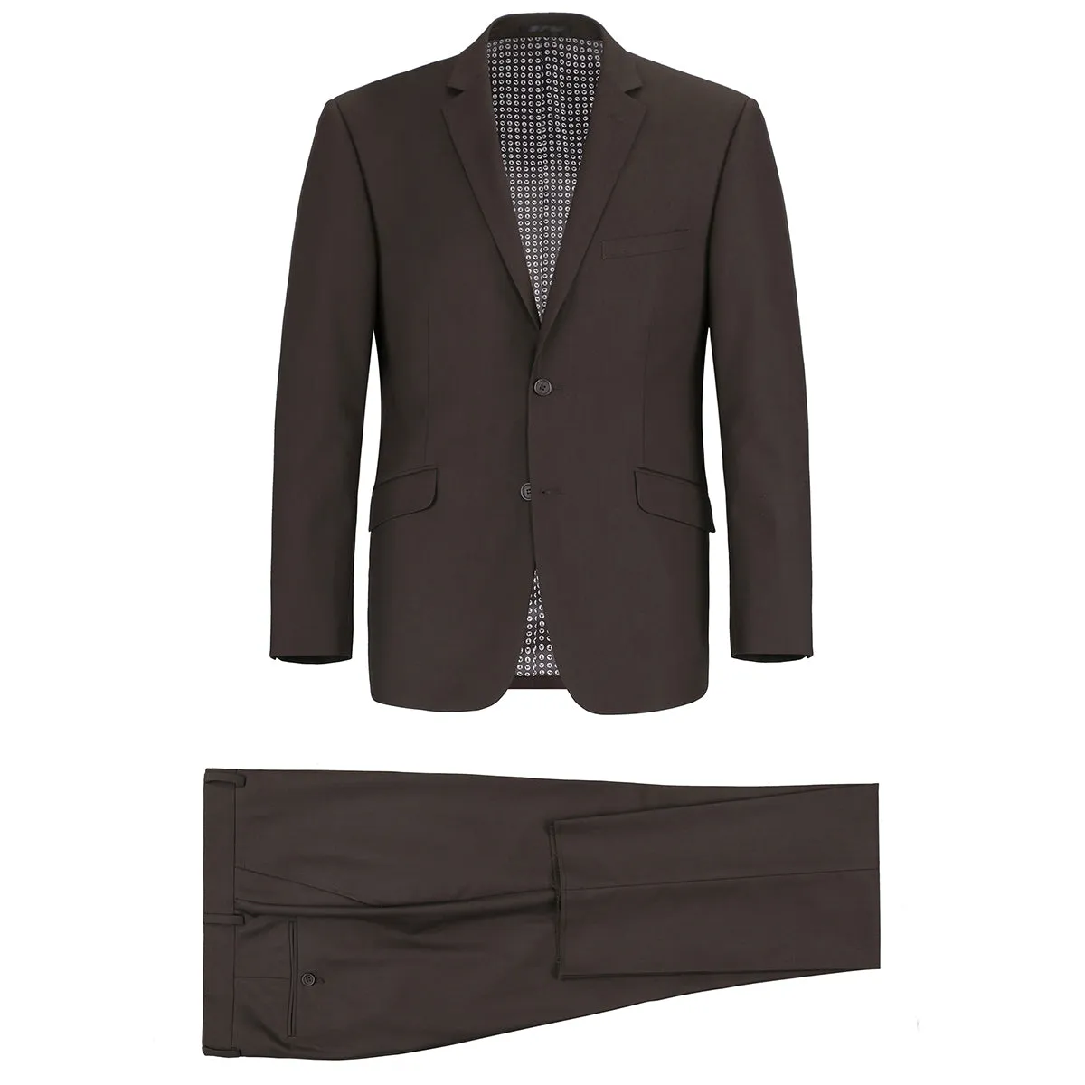 Alessandro Vitello by Renoir 2-Piece Slim Fit Notch Lapel Solid Suit 201-5