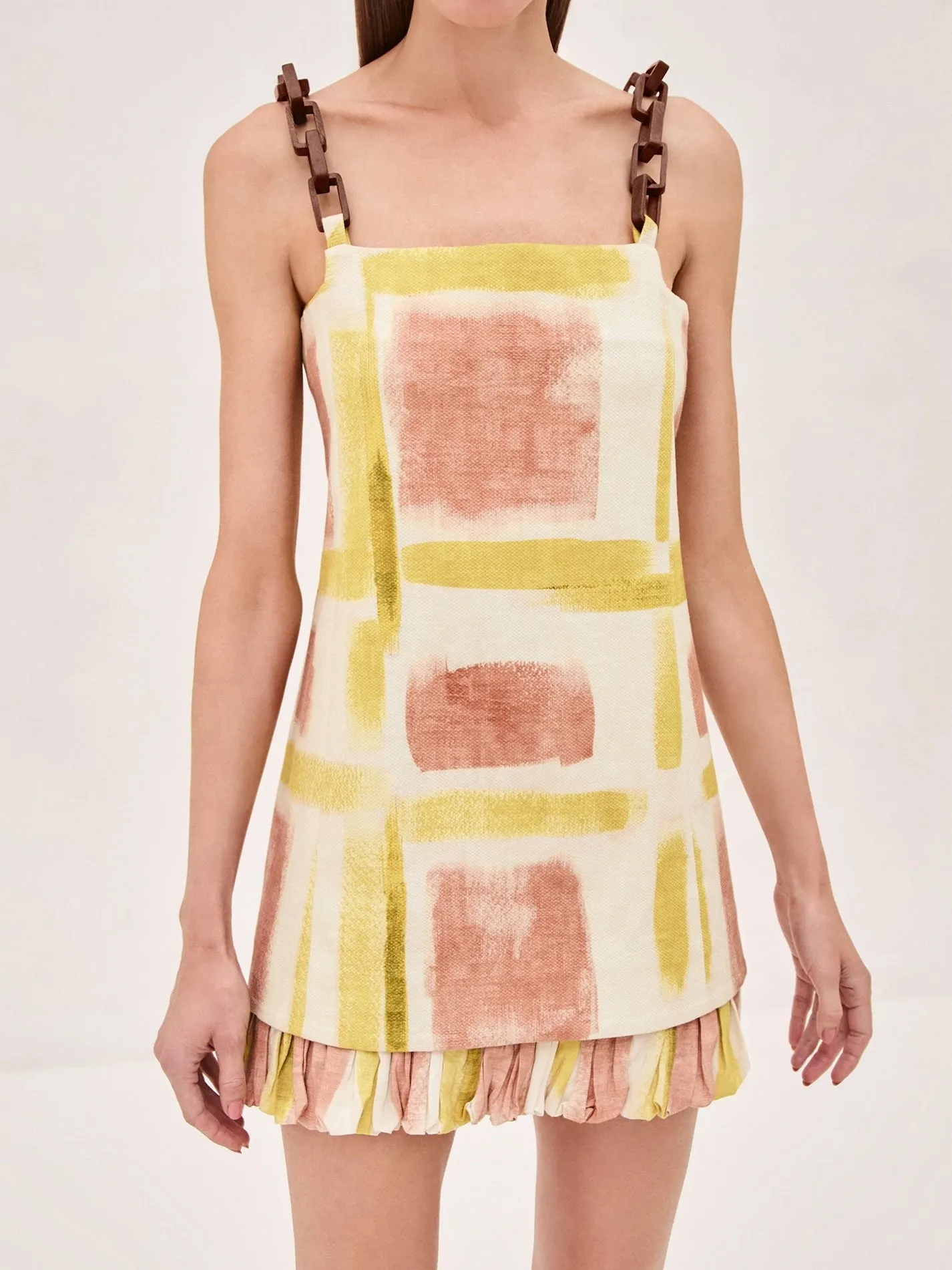 Alexis Beleza Dress in Yellow Brushstroke