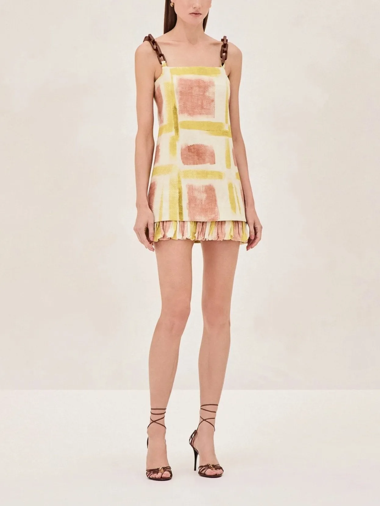 Alexis Beleza Dress in Yellow Brushstroke