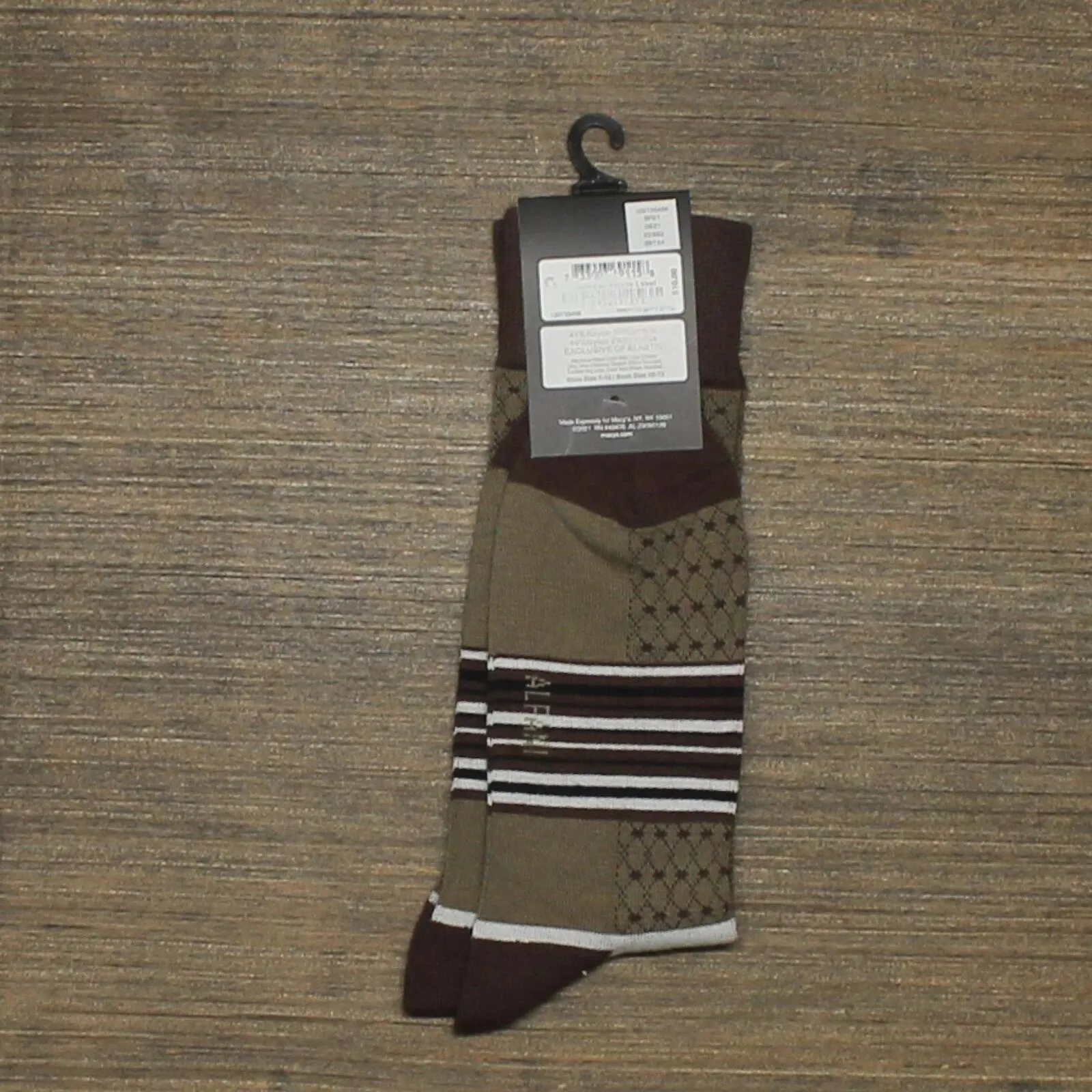 Alfani Men's Mixed Pattern Striped Dress Socks