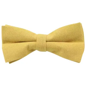 Alfie Mustard Yellow Cotton Pre-tied Bow Tie