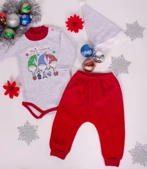 Baby's Christmas Bodysuit Set