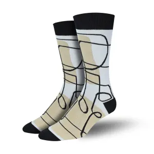 Bambukas Mens Abstract Angle Crew Socks