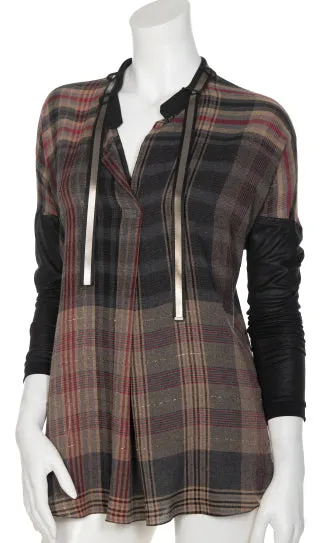 Beate Heymann Plaid Blouse