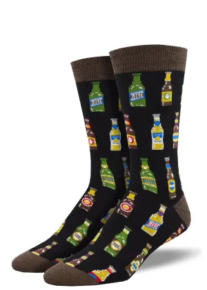Beer Bottles Men's Bamboo Socks