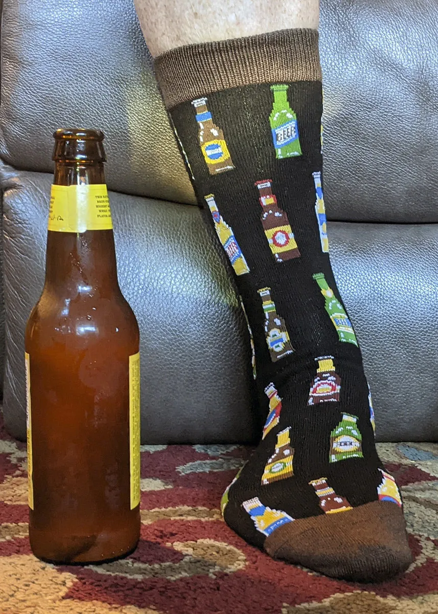 Beer Bottles Men's Bamboo Socks