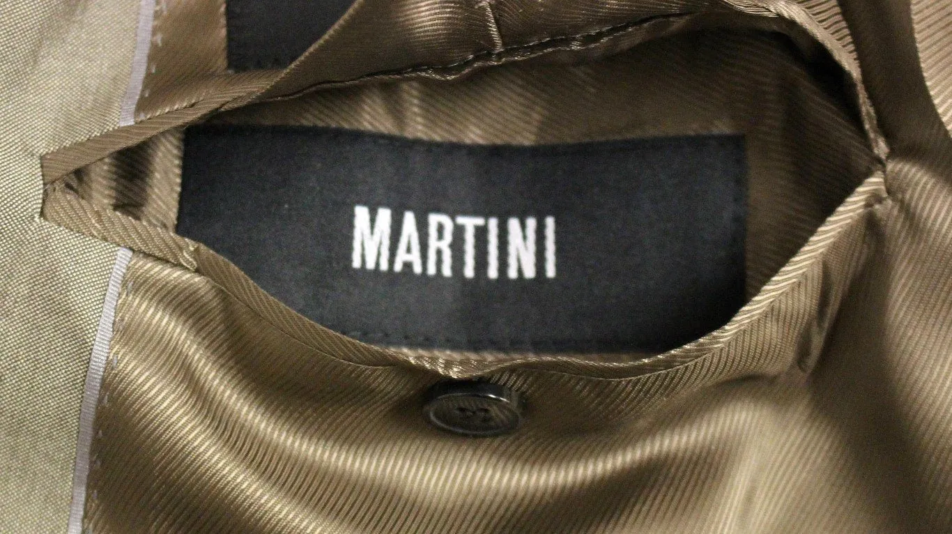 Beige Three Piece Cotton Silk MARTINI Suit