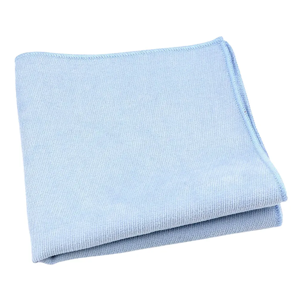 Benedict Soft Blue Cotton Blend Pocket Square