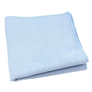 Benedict Soft Blue Cotton Blend Pocket Square