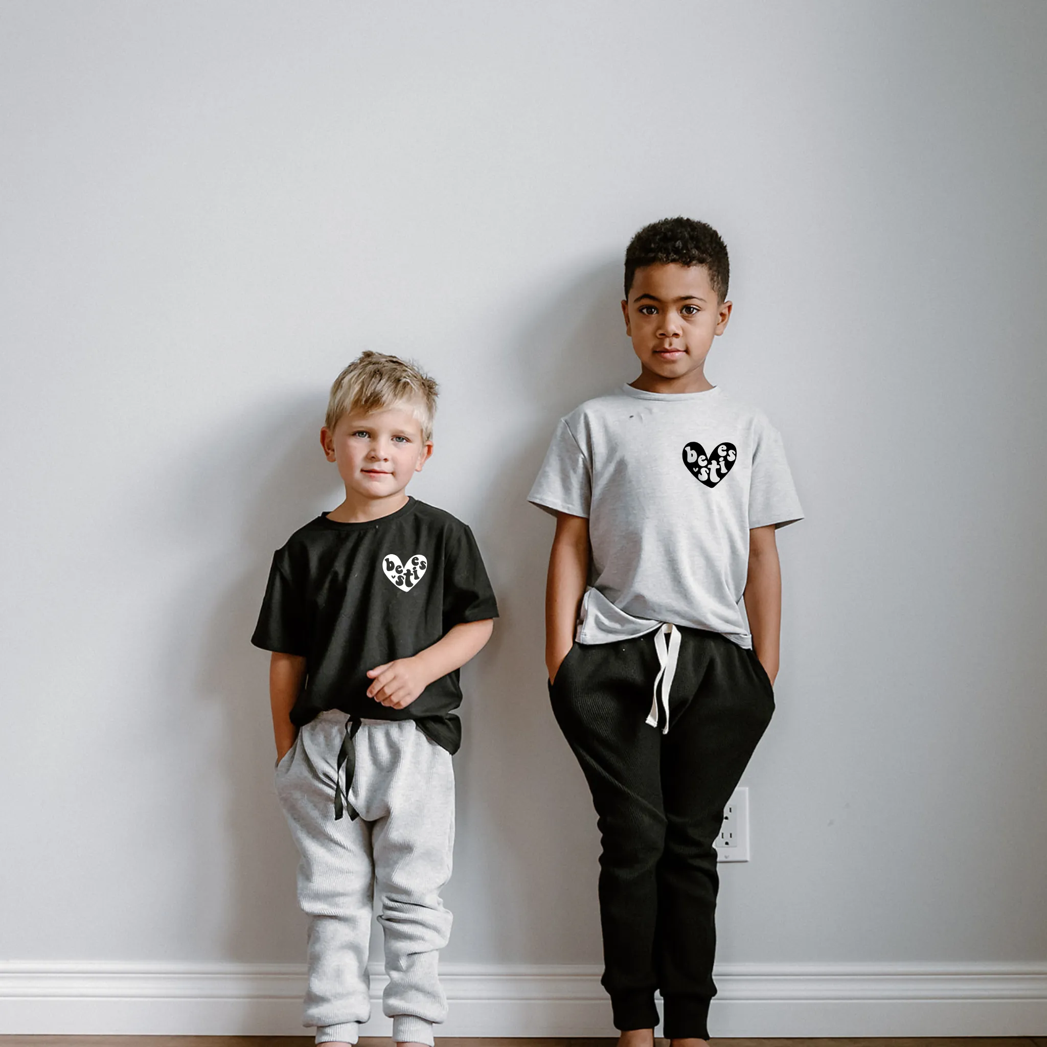 Bestie Heart Tee Shirt Youth