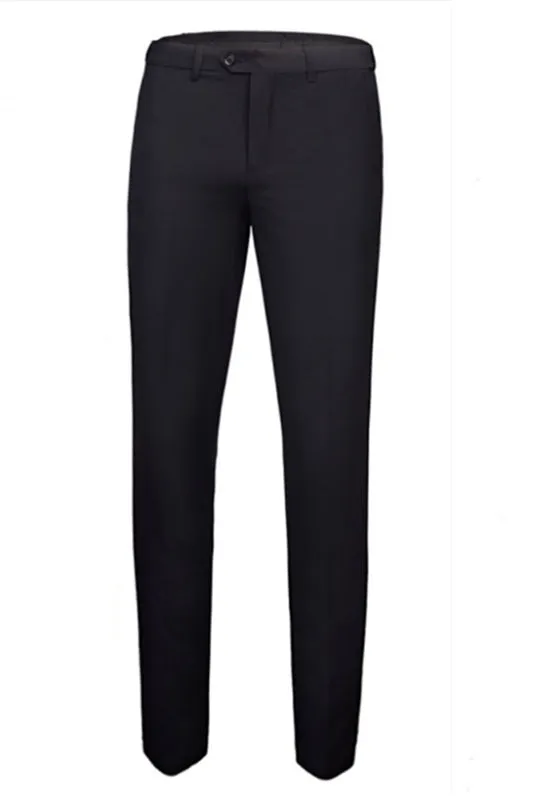 Bi Color Notched Lapel Two Pieces Slim Fit Prom Suits One Button Black and White Suits for Men