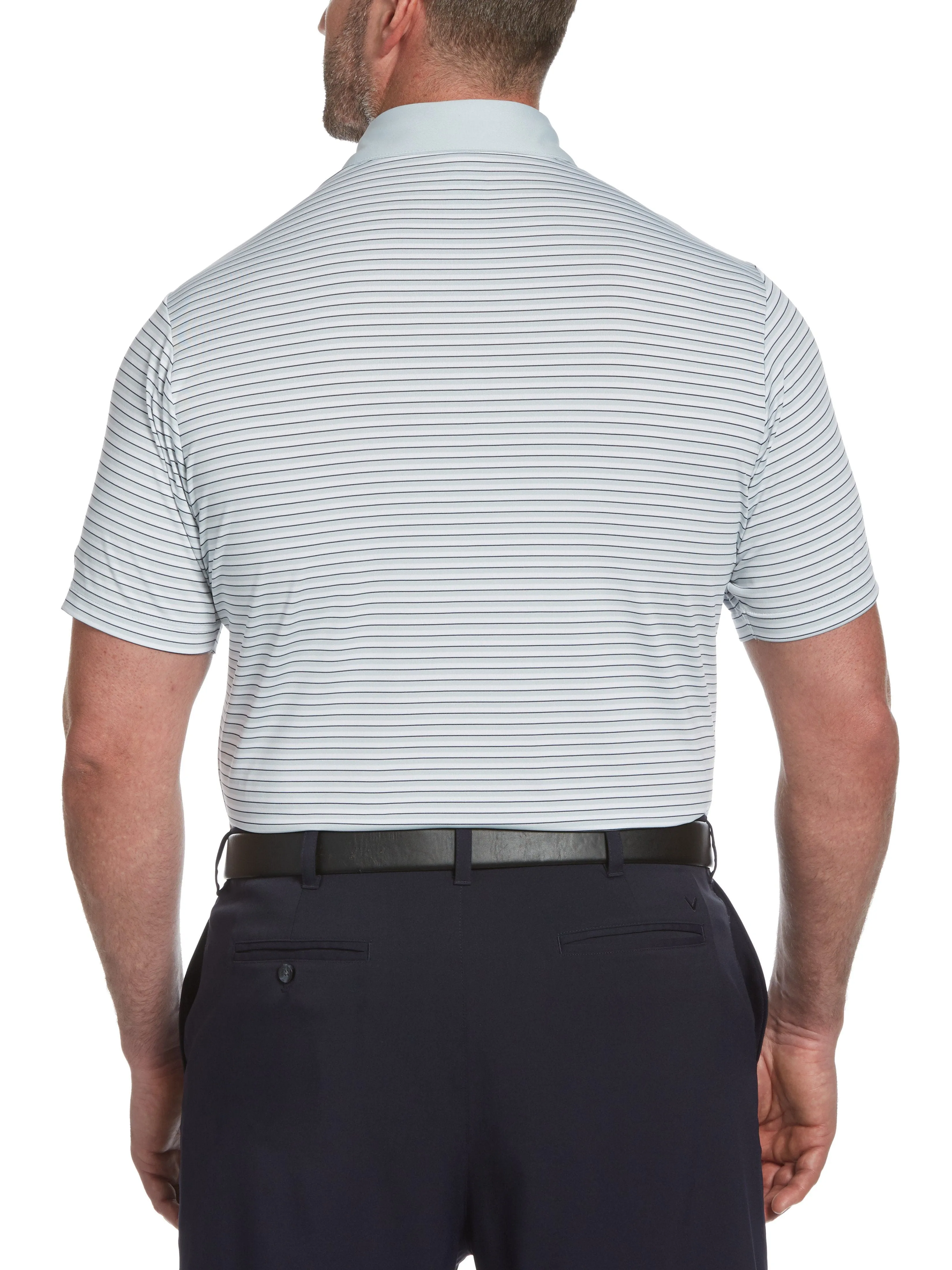 Big & Tall Refined 3-Color Stripe Polo