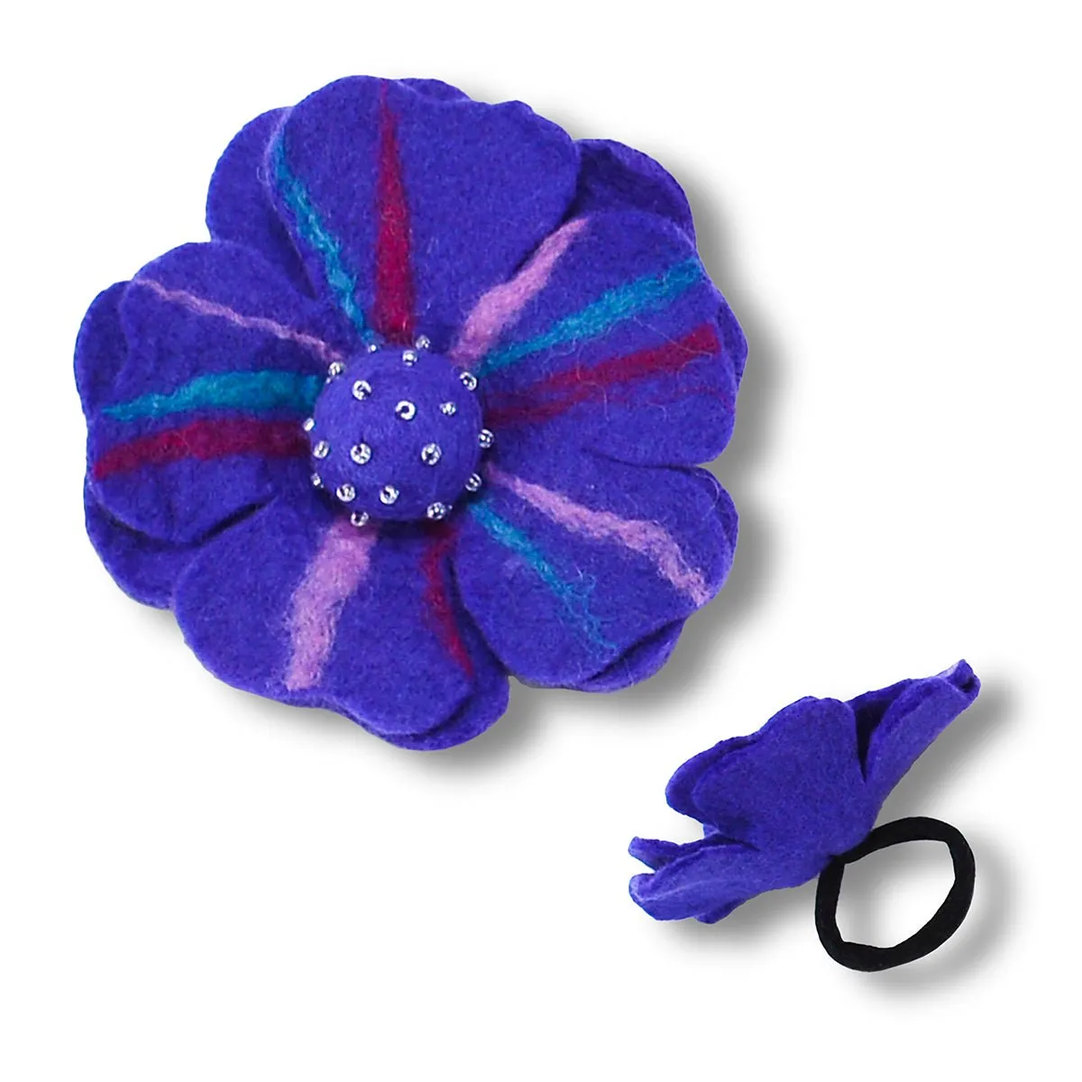 Big Flower With Beads Hair Band