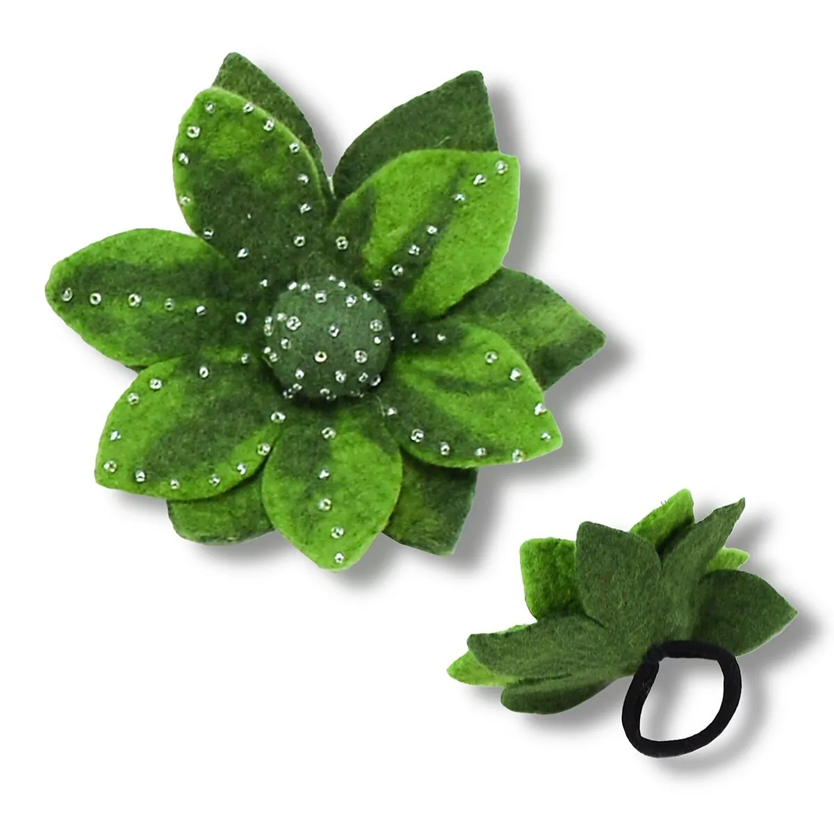 Big Flower With Beads Hair Band