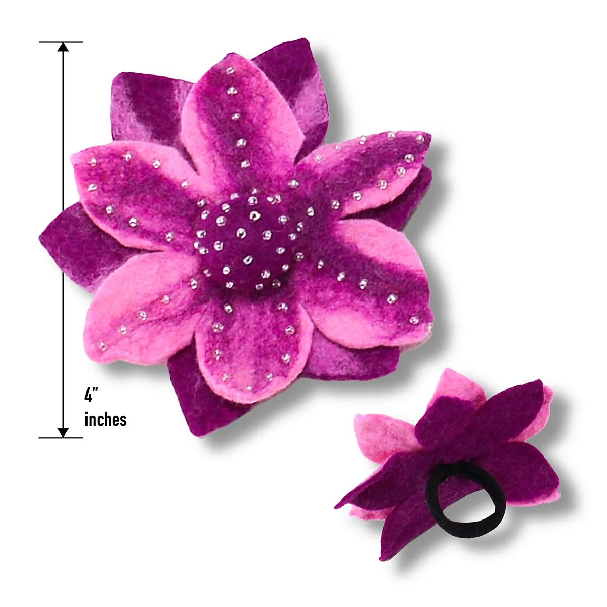 Big Flower With Beads Hair Band