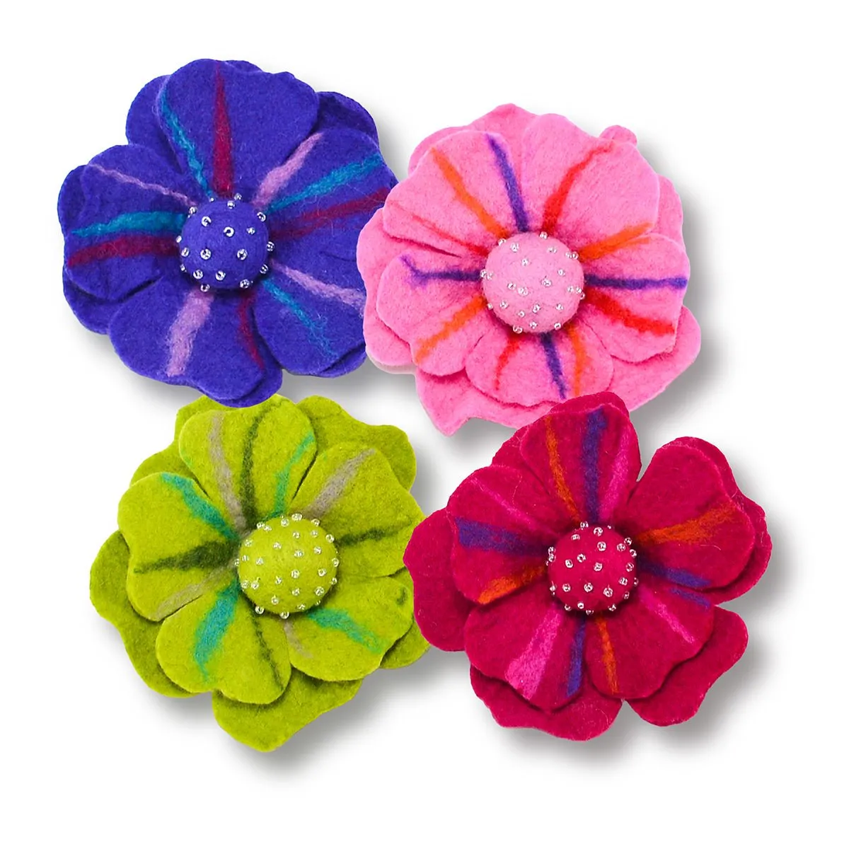 Big Flower With Beads Hair Band