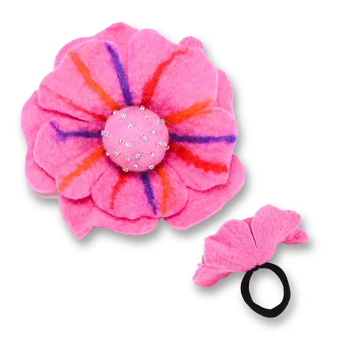 Big Flower With Beads Hair Band