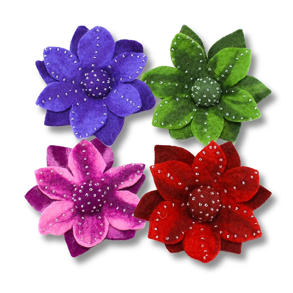 Big Flower With Beads Hair Band