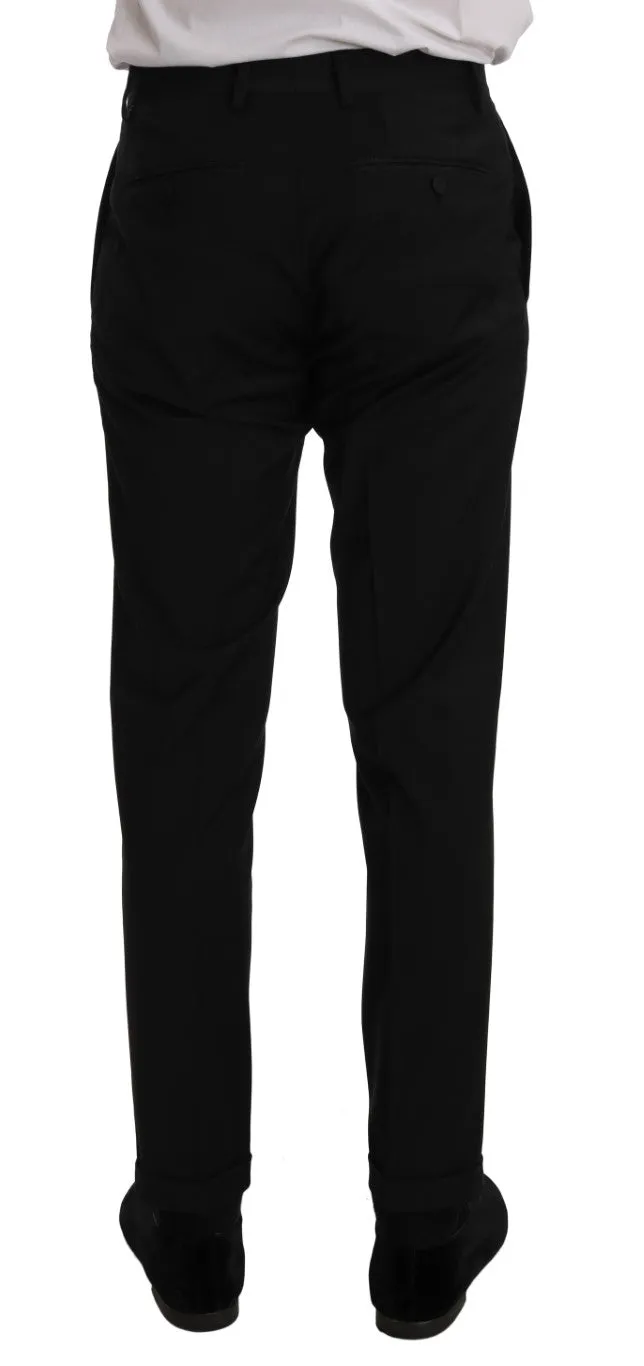 Black 3 Piece Slim Fit Blazer Vest Suit