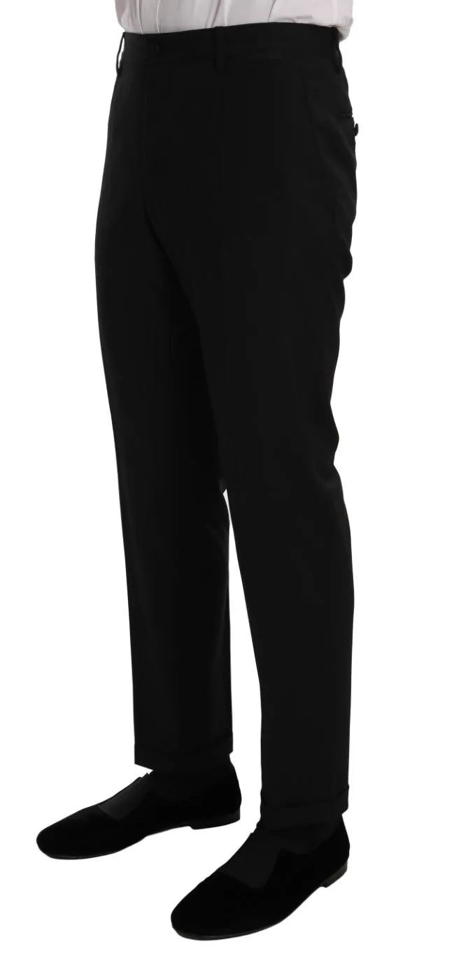 Black 3 Piece Slim Fit Blazer Vest Suit