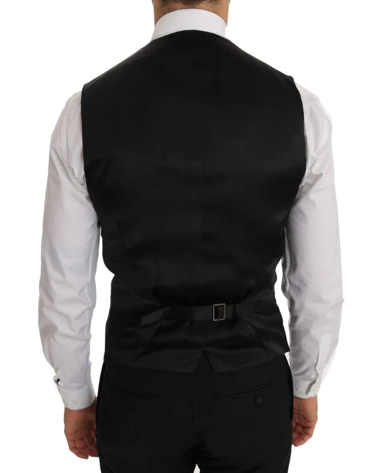 Black 3 Piece Slim Fit Blazer Vest Suit