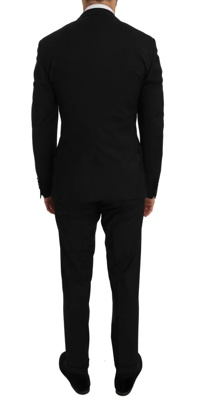 Black 3 Piece Slim Fit Blazer Vest Suit