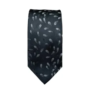 Black & Silver Teardrop Tie