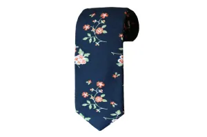 Black Floral Tie