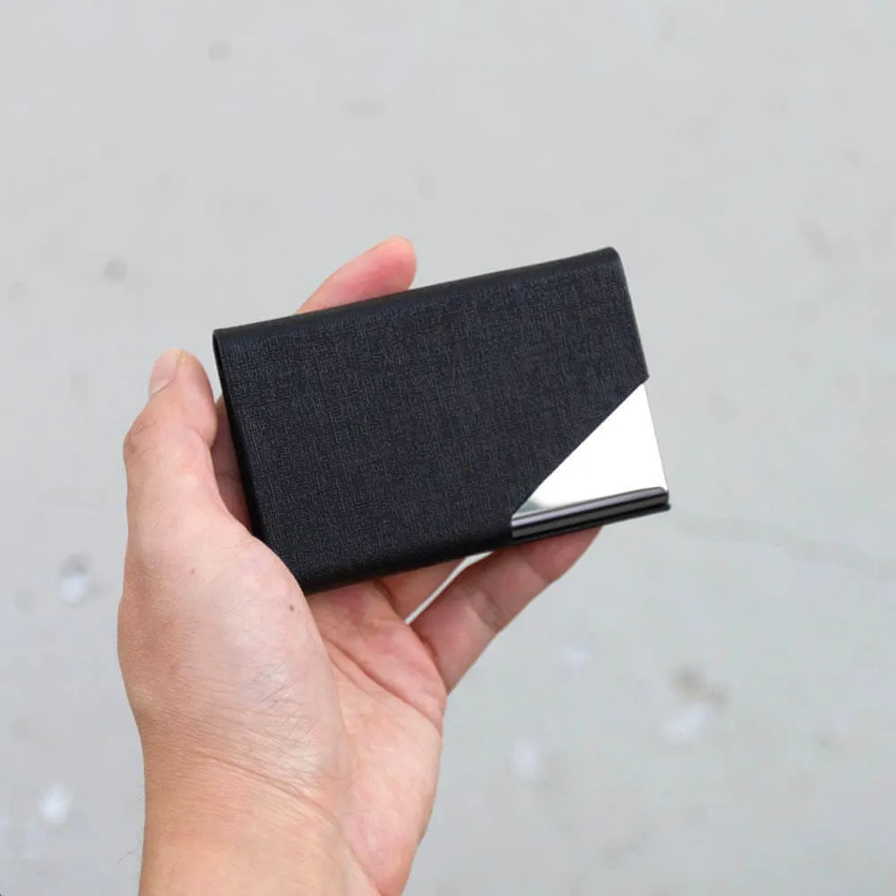 Black Metallic Card Holder