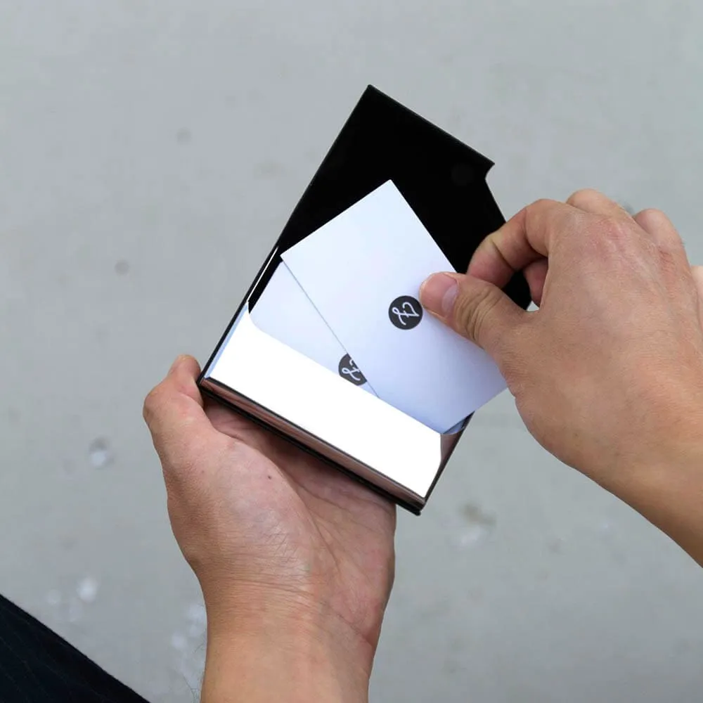 Black Metallic Card Holder