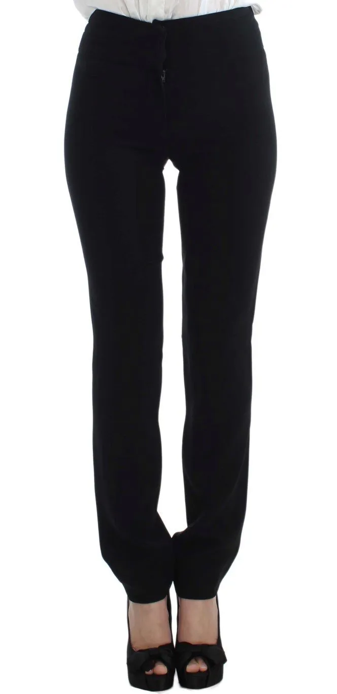 Black Two Button Two Piece Suit