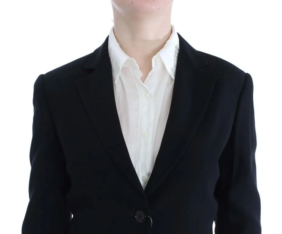 Black Two Button Two Piece Suit